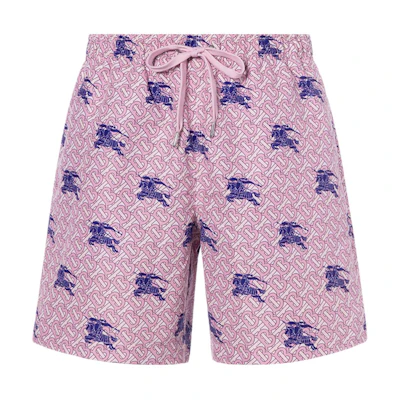 Burberry SS23 Red Pattern Print Drawstring Swim Shorts for Men. 80722471