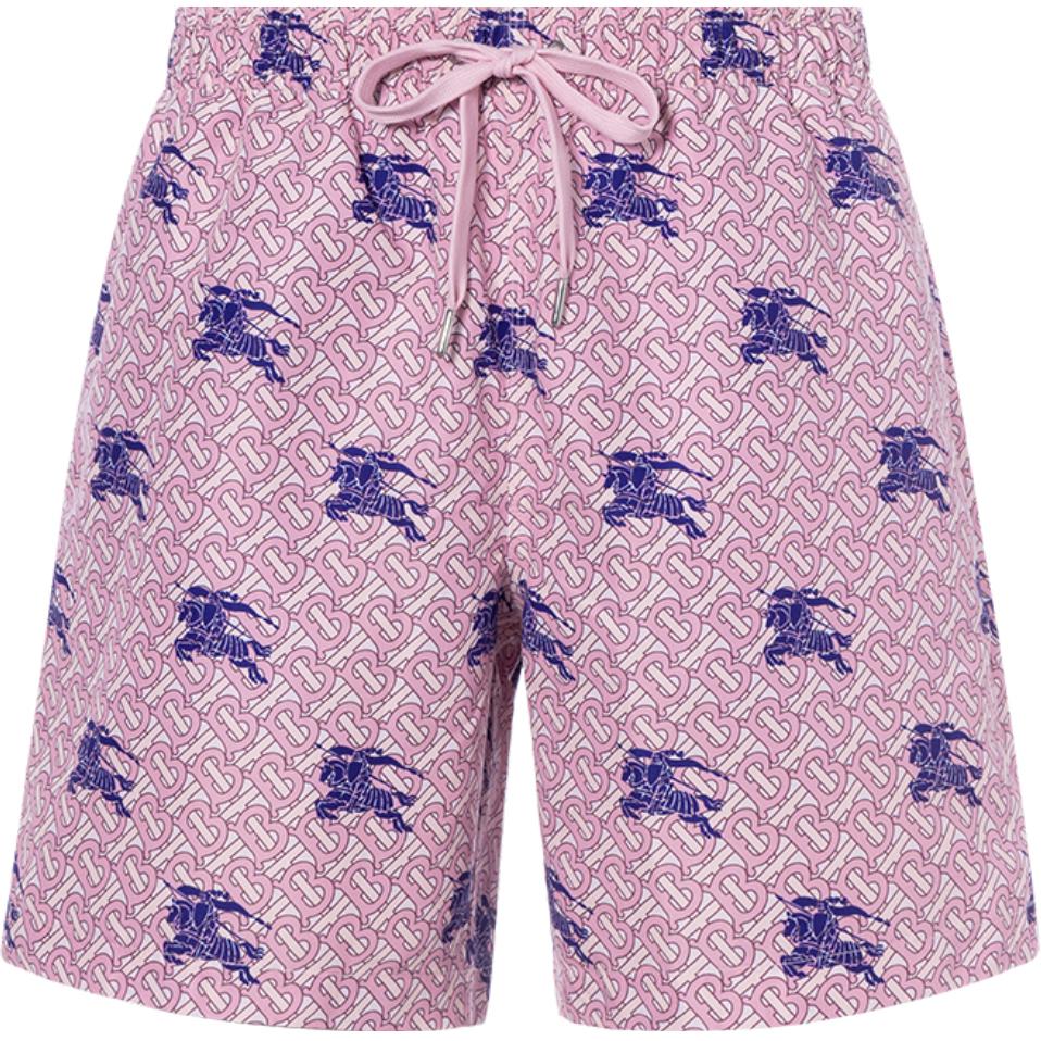Order Burberry SS23 Red Pattern Print Drawstring Swim Shorts for Men. 80722471