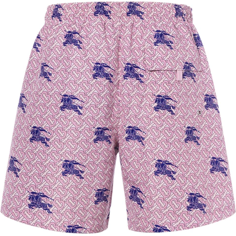 Lookbook Burberry SS23 Red Pattern Print Drawstring Swim Shorts for Men. 80722471