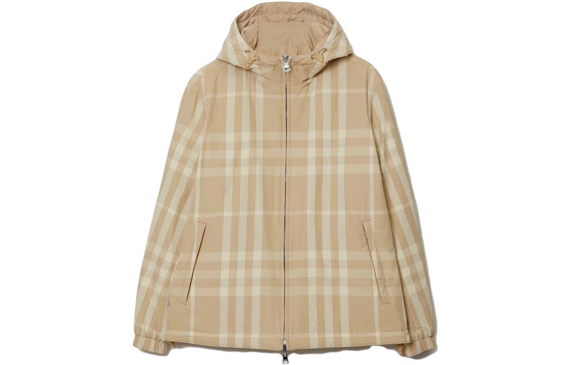 Burberry SS23 Reversible Classic Check Nylon Hooded Jacket Men Light Tan 80687281 圖 2