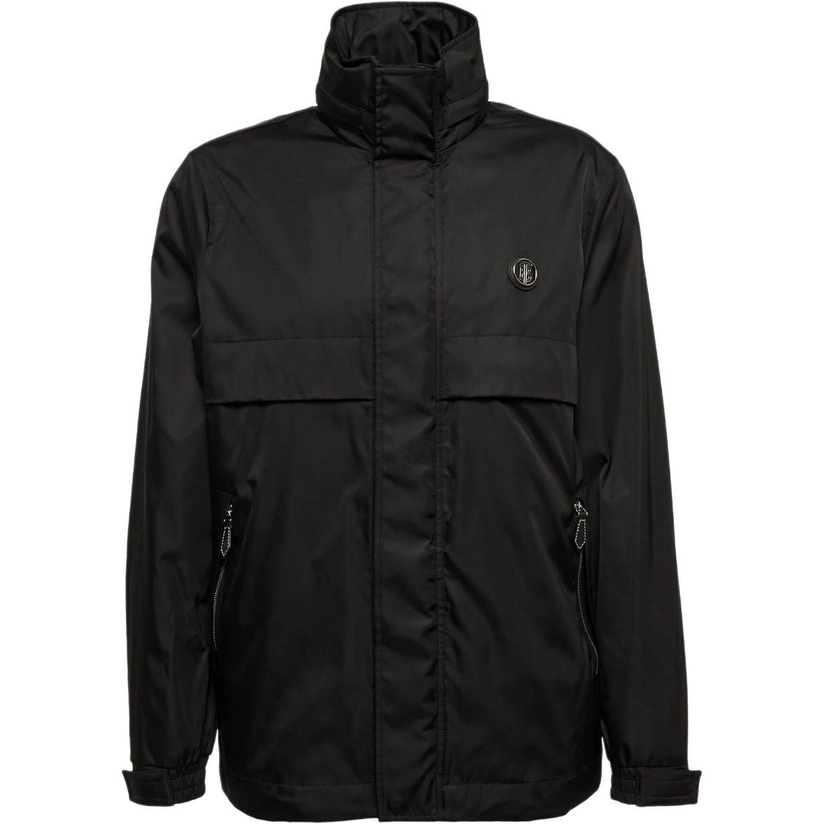 Burberry SS23 Solid Color Black Hooded Casual Jacket Coat 80440231