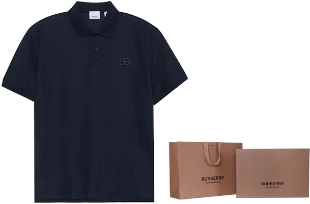버버리 SS23 자수 로고 네이비 반팔 폴로 셔츠. 80530251 Shop 버버리 SS23 자수 로고 네이비 반팔 폴로 셔츠. 80530251