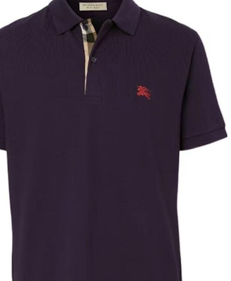 Burberry SS23 Polo Morado Hombre Logo Bordado Manga Corta Color Sólido. 80362531 Details for Burberry SS23 Polo Morado Hombre Logo Bordado Manga Corta Color Sólido. 80362531