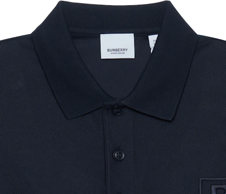 버버리 SS23 자수 로고 네이비 반팔 폴로 셔츠. 80530251 Cheap 버버리 SS23 자수 로고 네이비 반팔 폴로 셔츠. 80530251