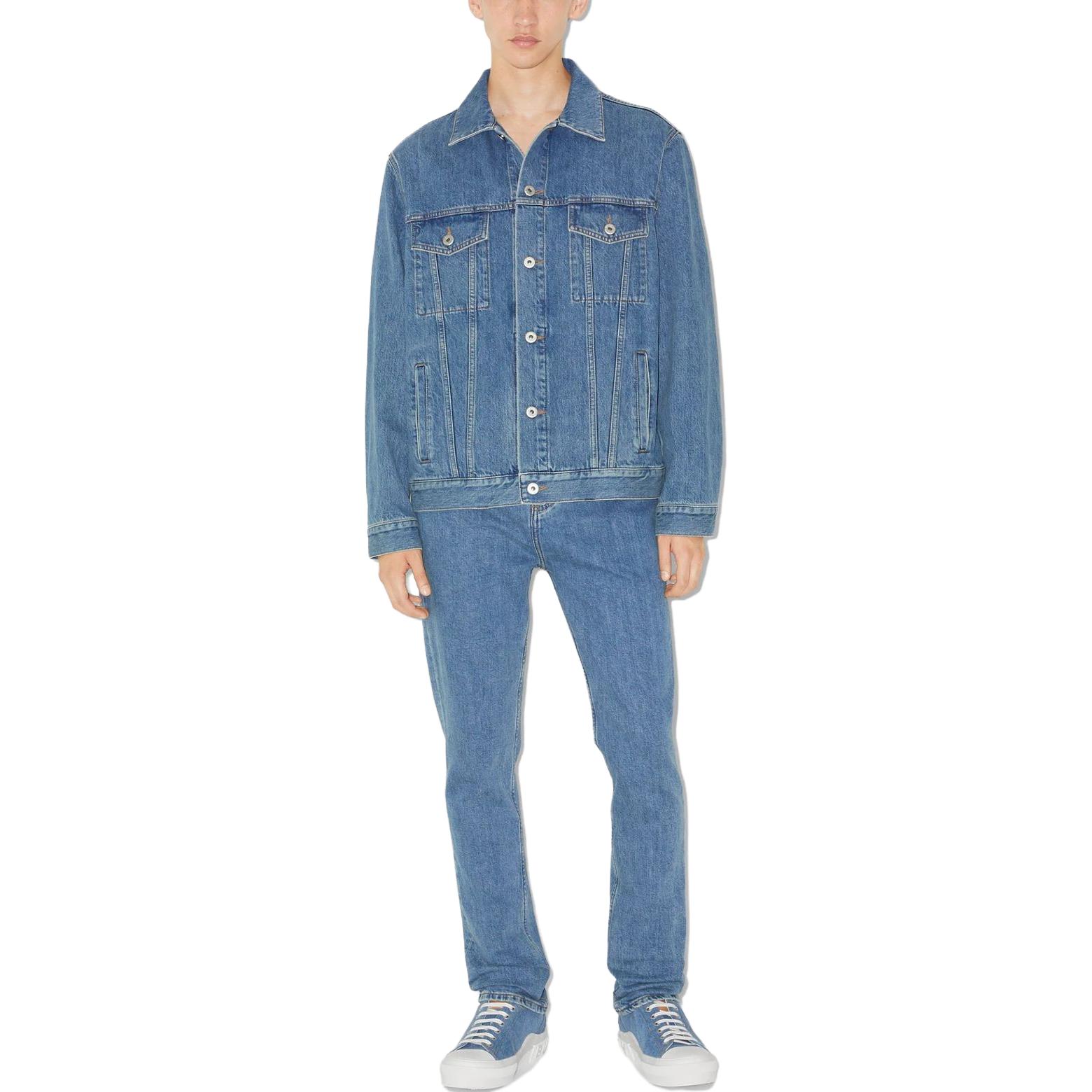 Lookbook Burberry SS23 男款單排扣牛仔外套 藍色 80715641