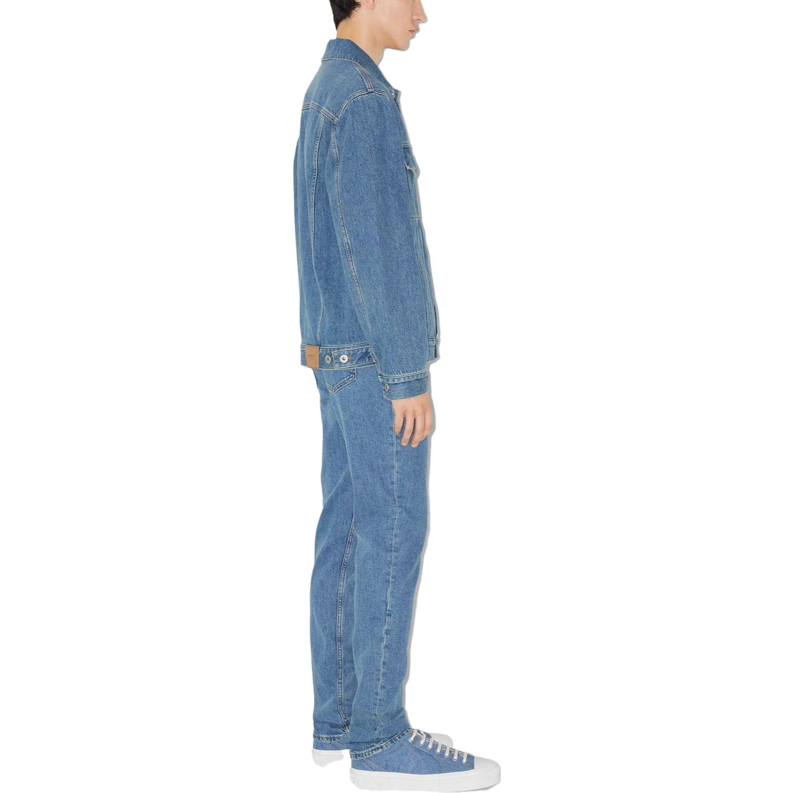 Purchase Burberry SS23 男款單排扣牛仔外套 藍色 80715641