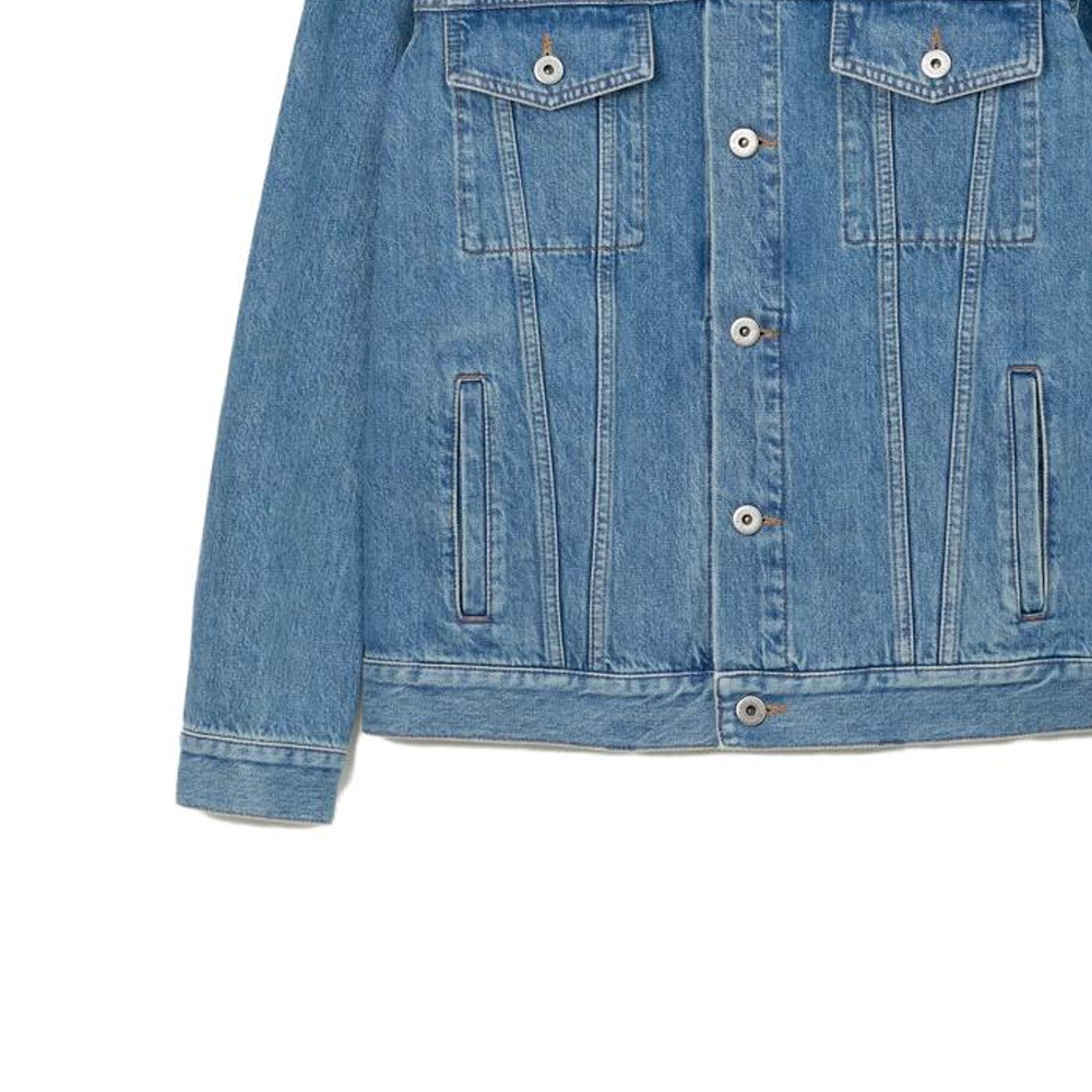 Sizing Burberry SS23 男款單排扣牛仔外套 藍色 80715641