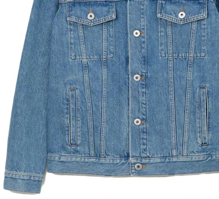 Burberry SS23 男款單排扣牛仔外套 藍色 80715641 Sizing Burberry SS23 男款單排扣牛仔外套 藍色 80715641