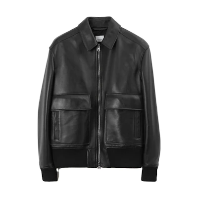 Burberry SS23 Solid Color Zip-Up Jacket Black 80702971