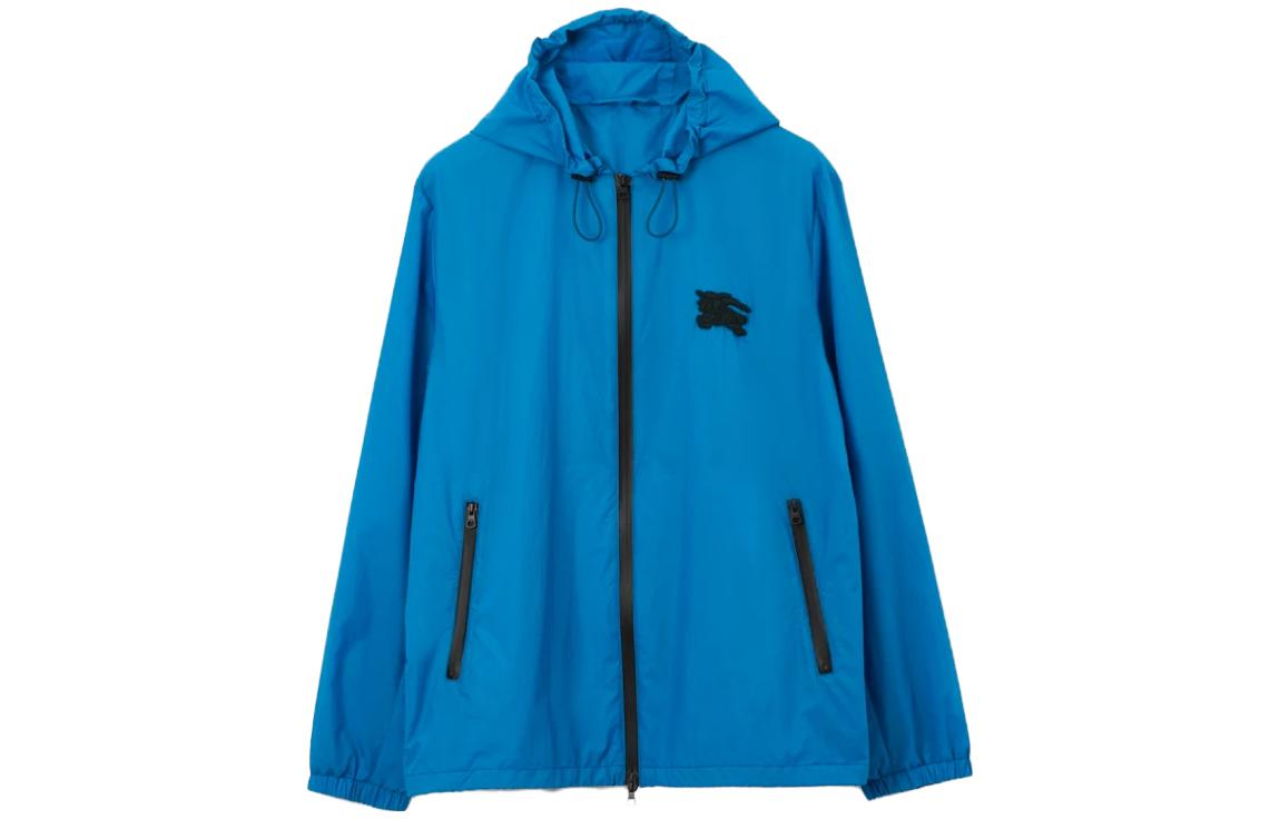 Burberry SS23 Solid Color Zip Hoodie Jacket Blue - 80714281