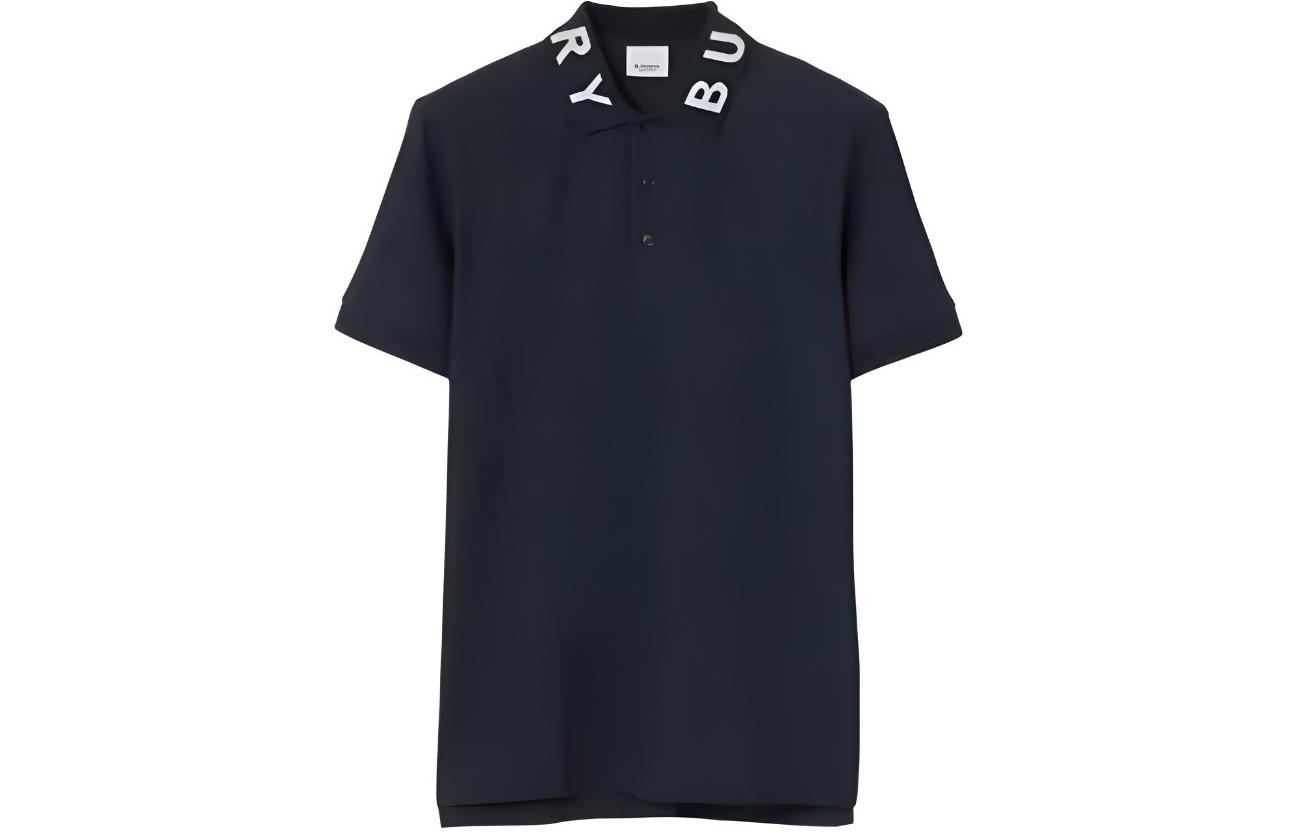 Order バーバリー SS23 ロゴプリント 半袖ポロシャツ ネイビーブルー (メンズ). 80675381