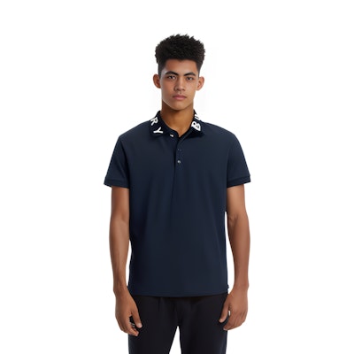 버버리 SS23 솔리드 로고 프린트 반팔 폴로 셔츠 네이비 블루 (남성). 80675381 Shop 버버리 SS23 솔리드 로고 프린트 반팔 폴로 셔츠 네이비 블루 (남성). 80675381