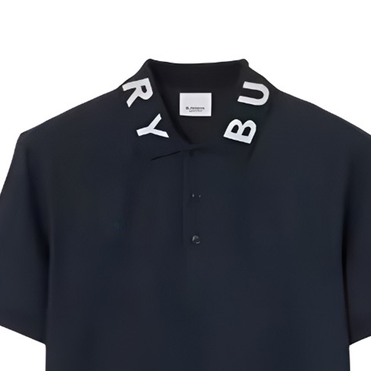 Purchase バーバリー SS23 ロゴプリント 半袖ポロシャツ ネイビーブルー (メンズ). 80675381