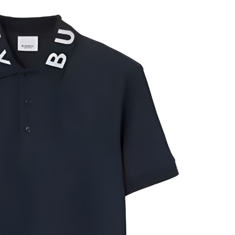 Cheap バーバリー SS23 ロゴプリント 半袖ポロシャツ ネイビーブルー (メンズ). 80675381