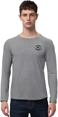 Burberry SS23 男士淺灰色羅紋圓領長袖T恤 8004255 Lookbook Burberry SS23 男士淺灰色羅紋圓領長袖T恤 8004255