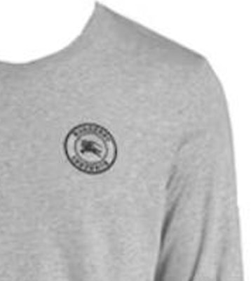 Burberry SS23 男士淺灰色羅紋圓領長袖T恤 8004255 Details for Burberry SS23 男士淺灰色羅紋圓領長袖T恤 8004255