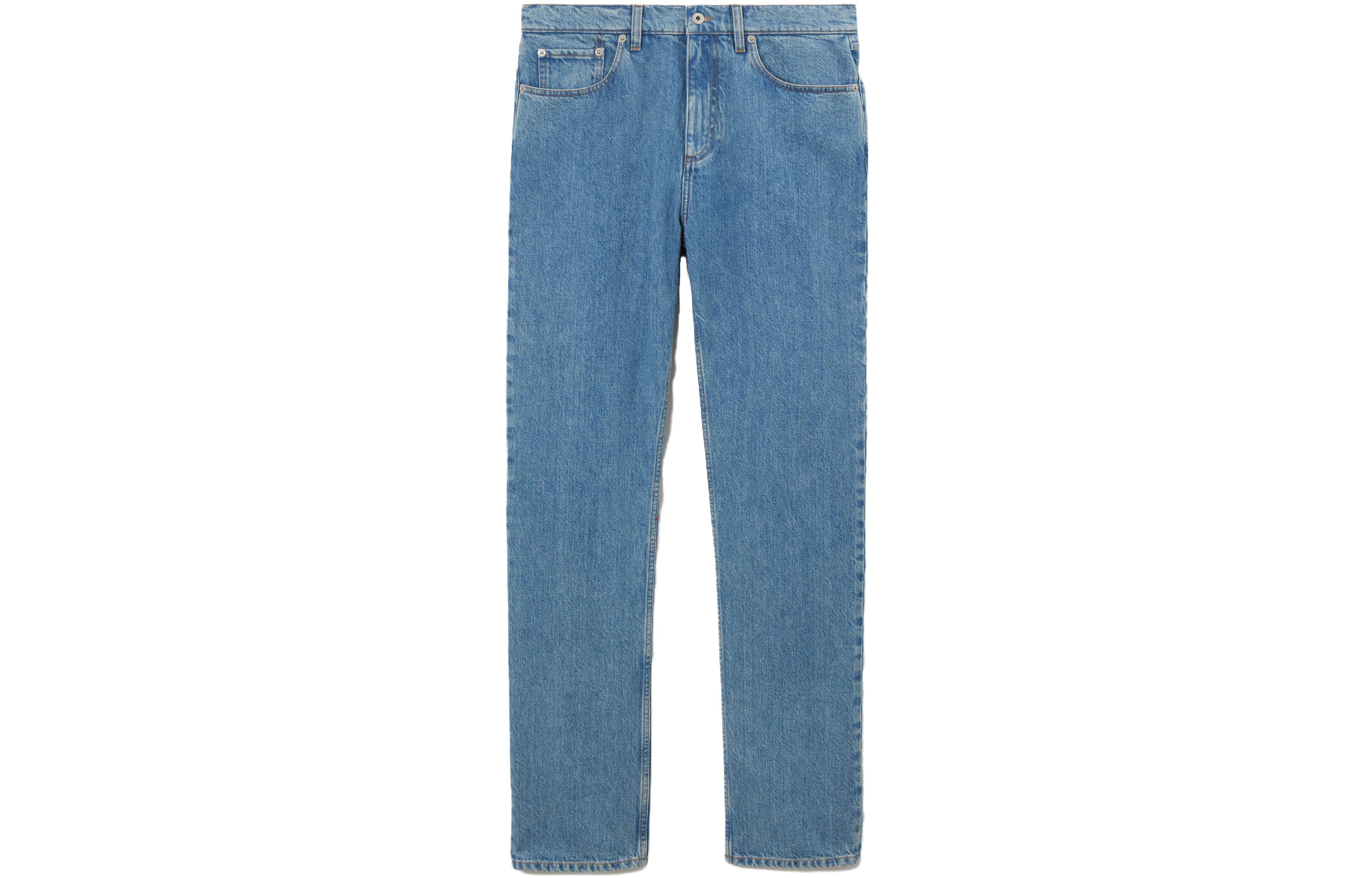 Order Burberry SS23 Straight Fit Plain Pocket Zip Jeans  Blue 80715581