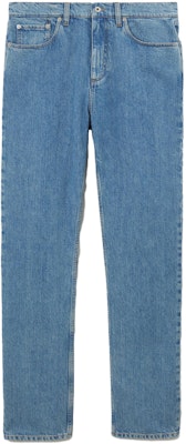 Burberry SS23 Straight Fit Plain Pocket Zip Jeans Blue 80715581 Order Burberry SS23 Straight Fit Plain Pocket Zip Jeans Blue 80715581