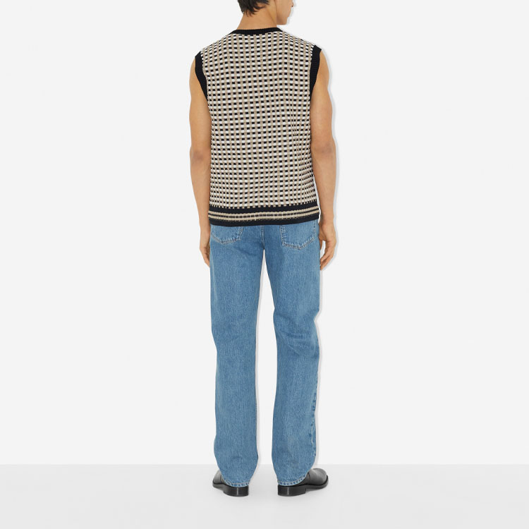 Shop Burberry SS23 Straight Fit Plain Pocket Zip Jeans  Blue 80715581