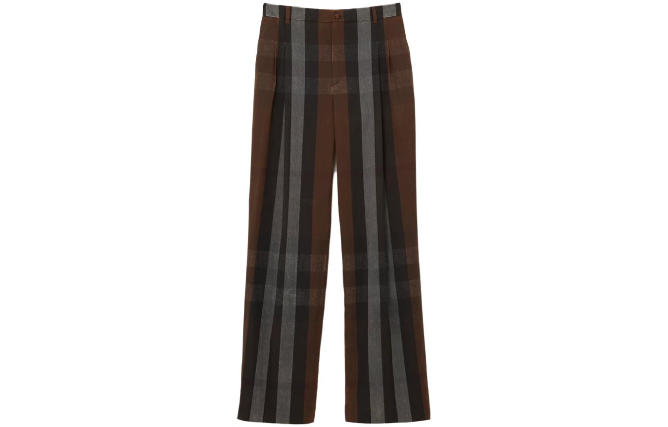 Burberry SS23 Striped High-Waist Straight-Leg Casual Pants Brown Men. 80701541 圖 2