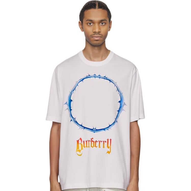 Burberry SS23 Thorn Crest Logo Print Crewneck T-Shirt White (). 80701461 圖 4