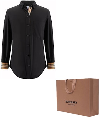 Burberry SS23 Unisex Solid Black Long-Sleeve Button-Up Shirt 80678121 Shop Burberry SS23 Unisex Solid Black Long-Sleeve Button-Up Shirt 80678121