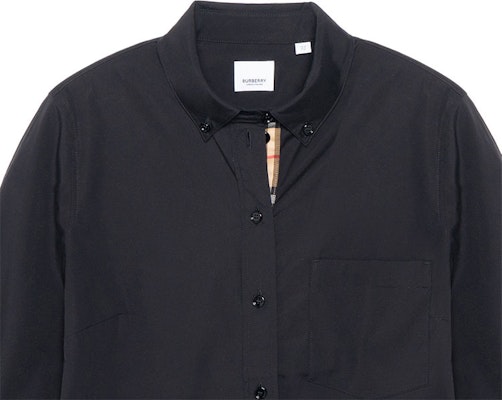 Burberry SS23 Unisex Solid Black Long-Sleeve Button-Up Shirt 80678121 Purchase Burberry SS23 Unisex Solid Black Long-Sleeve Button-Up Shirt 80678121