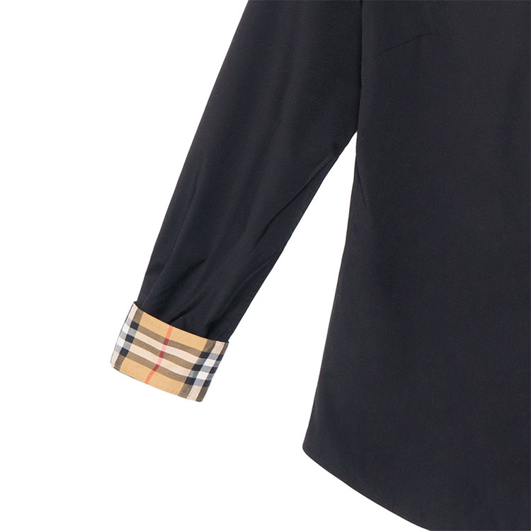 Details for 博柏利 SS23 男女通用纯黑长袖衬衫 80678121