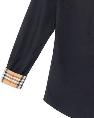 Burberry SS23 Unisex Solid Black Long-Sleeve Button-Up Shirt 80678121 Details for Burberry SS23 Unisex Solid Black Long-Sleeve Button-Up Shirt 80678121