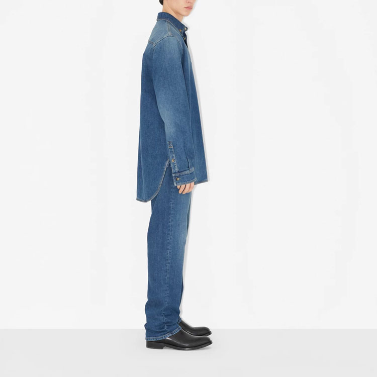 Burberry SS23 Washed Straight Zip Jeans Men’s Soft Navy Blue 80676391 圖 5