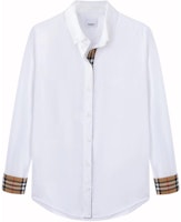 Burberry SS23 White Check Pattern Single-Breasted Long Sleeve Unisex Shirt. 80678131 Burberry SS23 White Check Pattern Single-Breasted Long Sleeve Unisex Shirt. 80678131