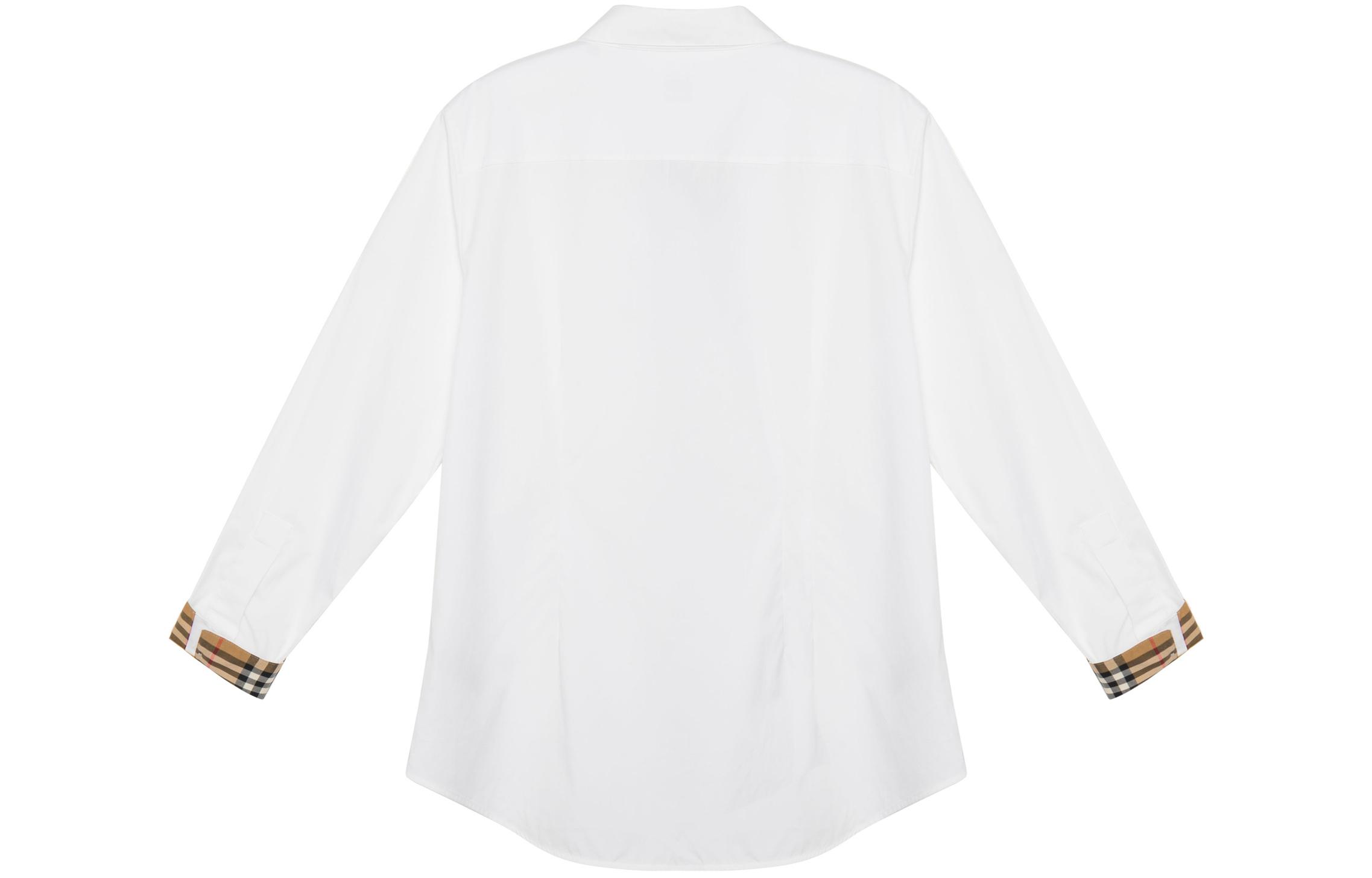 Lookbook Burberry SS23 白色格纹单排扣长袖男女同款衬衫. 80678131