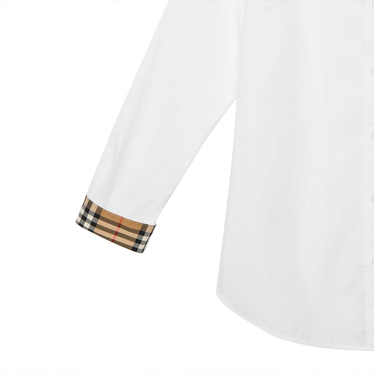 Purchase Burberry SS23 白色格纹单排扣长袖男女同款衬衫. 80678131