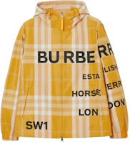Burberry SS23 Yellow Hooded Zip-Up Jacket with Letter Print 80658521 Burberry SS23 Yellow Hooded Zip-Up Jacket with Letter Print 80658521