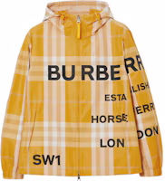 Order 博柏利 SS23 黄色连帽拉链夹克印字图案 80658521