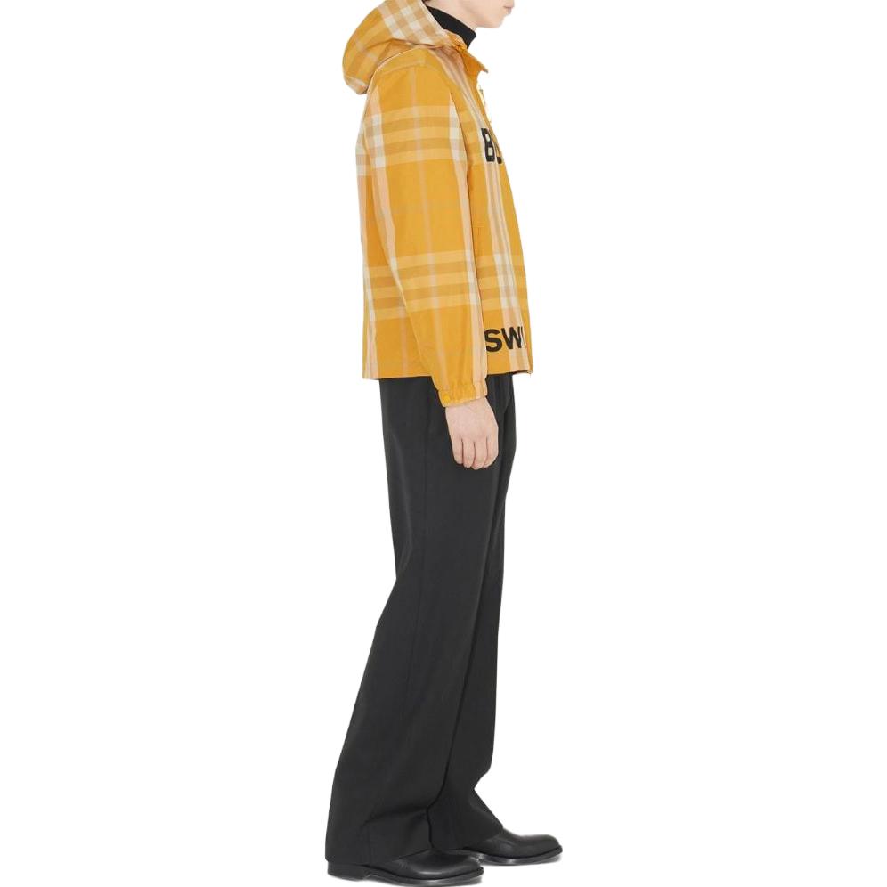 Lookbook 버버리 SS23 옐로우 후드 지퍼 업 자켓 레터 프린트 80658521