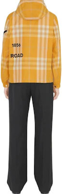 버버리 SS23 옐로우 후드 지퍼 업 자켓 레터 프린트 80658521 Purchase 버버리 SS23 옐로우 후드 지퍼 업 자켓 레터 프린트 80658521