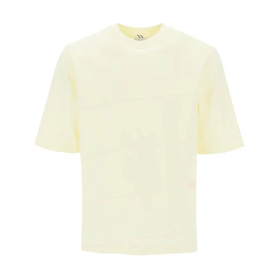 Burberry SS24 Beige Logo Embroidered Crewneck Short Sleeve T-Shirt. 80820271