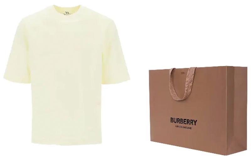Lookbook Burberry SS24  Beige Logo Embroidered Crewneck Short Sleeve T-Shirt. 80820271