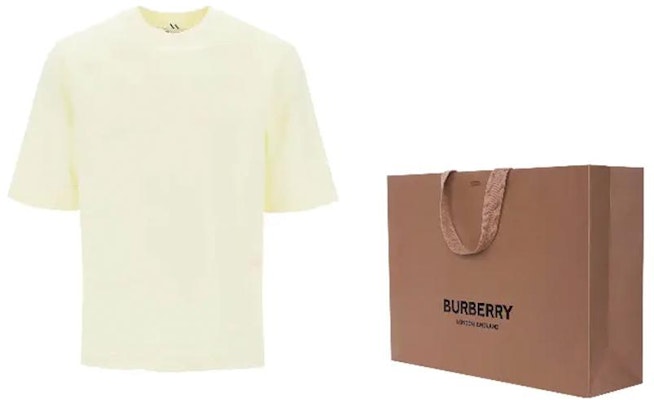 Burberry SS24 Beige Logo Embroidered Crewneck Short Sleeve T-Shirt. 80820271 Lookbook Burberry SS24 Beige Logo Embroidered Crewneck Short Sleeve T-Shirt. 80820271