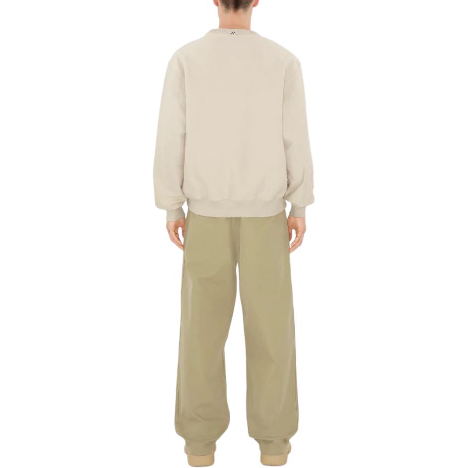 Details for Burberry SS24 Celana Santai Beige Mid-Rise Straight-Leg dengan Resleting. 80836201