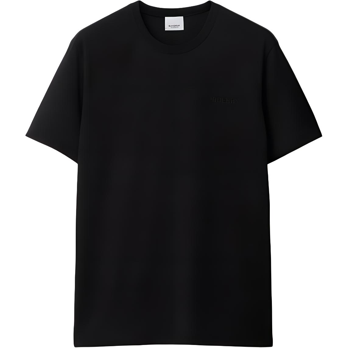 Burberry SS24  Black Casual Crew Neck T-Shirt with Letter Embroidery. 80839411