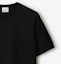 Details for Burberry SS24 Kaos Hitam Casual Leher O dengan Bordir Huruf. 80839411