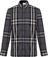 Burberry SS24 Black Checkered Long Sleeve Button-Up Shirt. 80733981 Burberry SS24 Black Checkered Long Sleeve Button-Up Shirt. 80733981