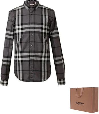 バーバリー SS24 ブラック チェック 長袖 ボタンアップ シャツ. 80733981 Lookbook バーバリー SS24 ブラック チェック 長袖 ボタンアップ シャツ. 80733981