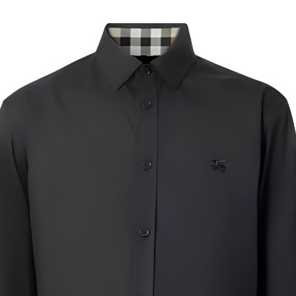 Burberry SS24  Black Classic Check Collar Cuffs Long Sleeve Shirt. 80667631 圖 6