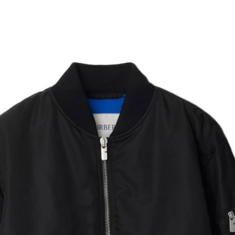 Sizing Burberry SS24  Black Cotton Jacket with Baseball Collar and Zip Closure. 80833101