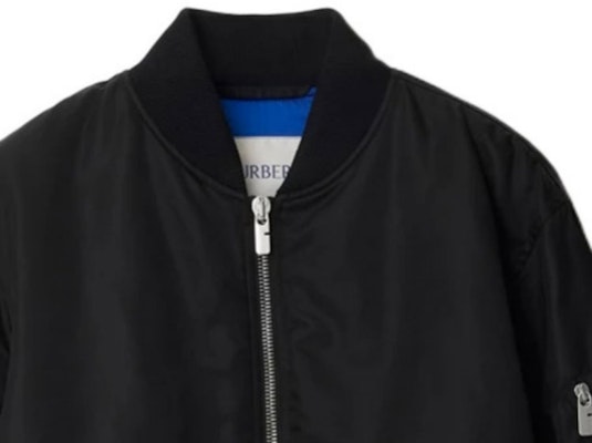 Burberry SS24 Black Cotton Jacket with Baseball Collar and Zip Closure. 80833101 Sizing Burberry SS24 Black Cotton Jacket with Baseball Collar and Zip Closure. 80833101