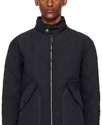 버버리 SS24 블랙 다이아몬드 퀼팅 코튼 재킷 스탠드 칼라. 80836561 Details for 버버리 SS24 블랙 다이아몬드 퀼팅 코튼 재킷 스탠드 칼라. 80836561