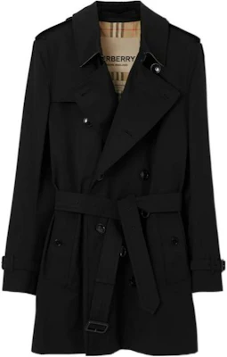 Burberry SS24 Black Double-Breasted Short Trench Coat with Belt. 80793891 Buy Burberry SS24 Black Double-Breasted Short Trench Coat with Belt. 80793891